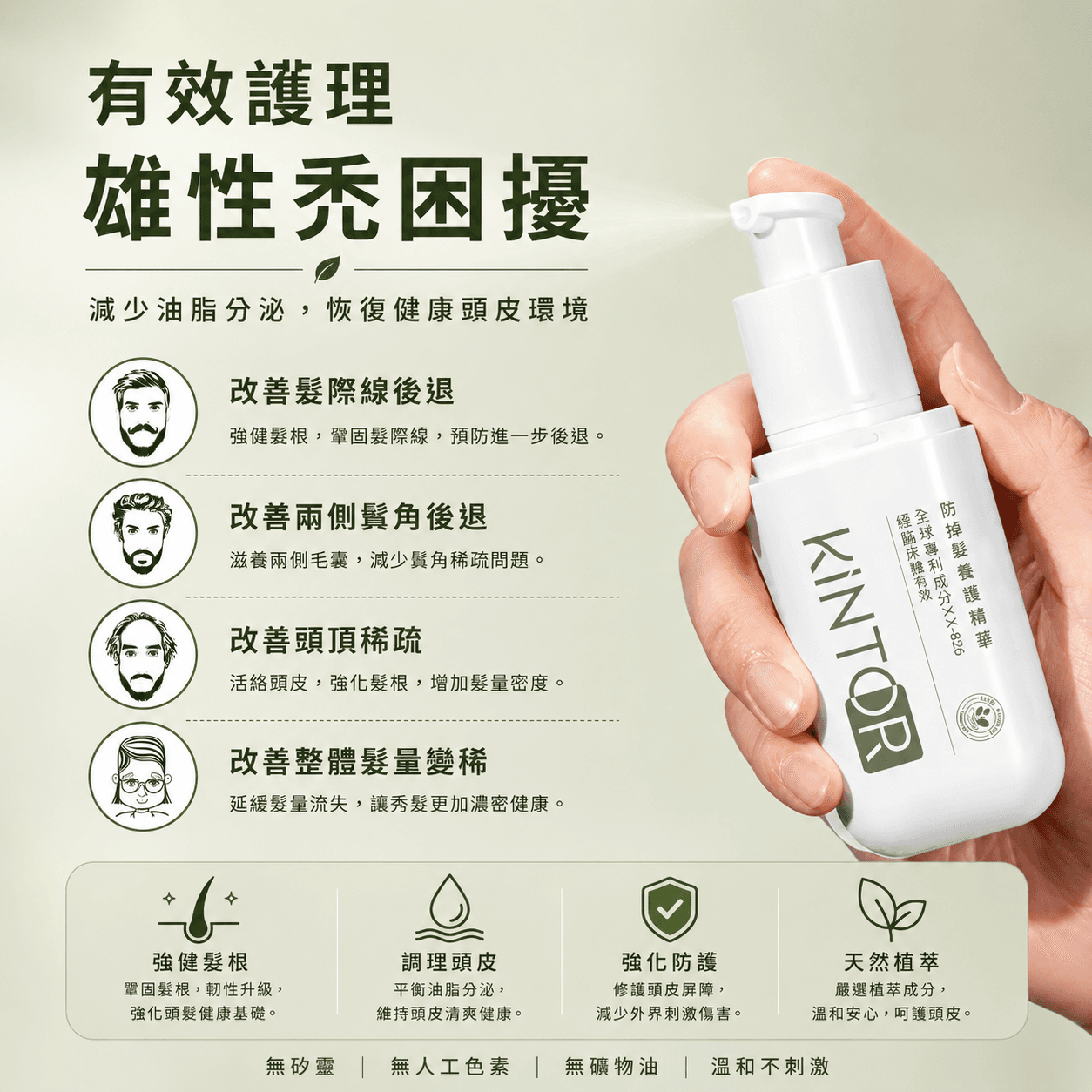 有效護理雄性禿困擾
